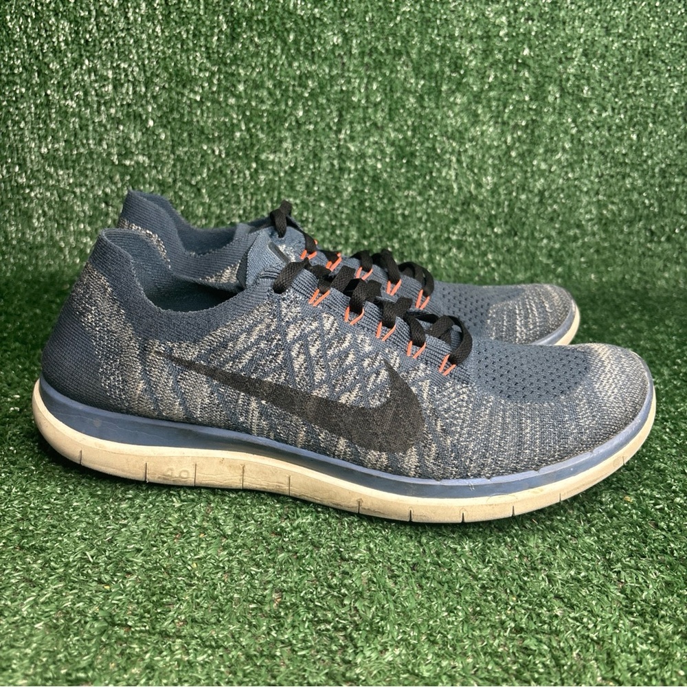 Nike Free 4.0 Flyknit Navy Blue Mens Size 11 631053-404 Running Shoes